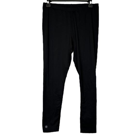 Athleta Black Mid Rise Drawstring Cropped Legging Pants Size M‎ - Picture 1 of 11